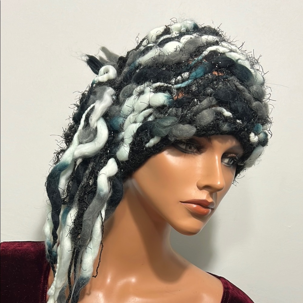 Stylish Black and White Women's Hair AccessoryWomen's Daytime Hat Winter Hat Wra